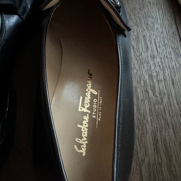 Ferragamo Men's Foster Gancini Bit Loafers - Picture 6 of 8